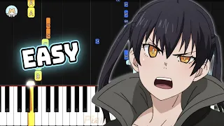 [full] Fire Force OP - "Inferno" - EASY Piano Tutorial & Sheet Music