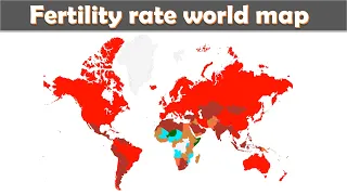 Fertility rate world map animation