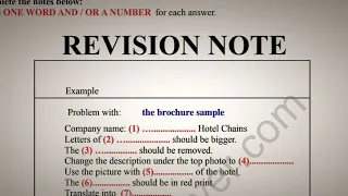 Revision note ielts listening | HD AUDIO (1080p)