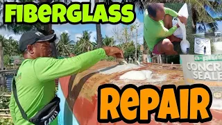 ANG PAGGAWA NG BANGKA GAMIT ANG FIBERGLASS/FATHER VLOG ❤️❤️