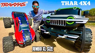 RC 4X4 Big Size Thar Vs Traxxas Xmaxx Car Unboxing & Fight - Chatpat toy tv