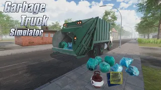 Garbage Truck Simulator, Picking up garbage Bags!
