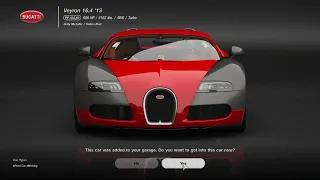 GT7 Finally Bugatti Invitation