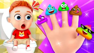 Poo Poo Finger Family 💩 Poo Poo Song | Funny Kids Songs | Bibiberry Nursery Rhymes