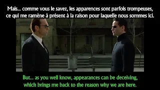 FRENCH LESSON - learn french with movies ( french + english sub ) Matrix reloaded part1