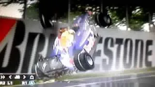 Sebastian Vettel F1 2010 crash (Game)