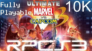 | 10K | Ultimate Marvel VS Capcom 3 | RPCS3 | Fully Playable 60FPS | Note : Can't hit 60 in 10K |