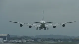 London Heathrow Airport Live Crosswind Landings Rush Hour Heavies