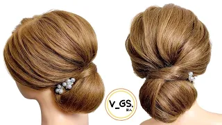 新娘髮型｜簡單優雅低盤髮教學｜beautiful hairstyles for wedding party simple hairstyles wedding guest hairstyles