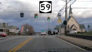 ⁴ᴷ⁶⁰ Driving New York Route 59 from Suffern, NY to Nanuet, NY
