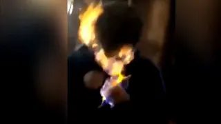 flaming drink fail