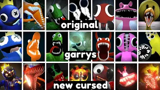 Original vs Garrys vs NEW CURSED Concepts JUMPSCARES in Rainbow Friends [ROBLOX]