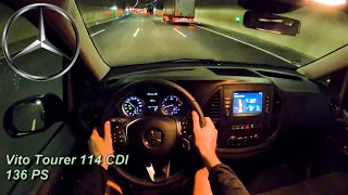 2022 Mercedes Benz Vito Tourer 114 CDI 136 PS TOPSPEED NIGHT POV DRIVE WÜRZBURG (60 FPS)