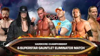 6 - MENS GAUNTLET ELIMINATION MATCH For the WWE HARDCORE Championship Belt