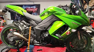 Kawasaki Z1000SX pełen przegląd przez duże P, opony, napęd, rozrząd, zawory.