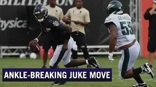 Insane Lamar Jackson Juke Move | Baltimore Ravens Practice Highlight