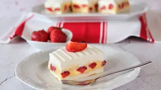 I haven't tried such a creamy fruit cake in a long time. Strawberry Delight Cake.