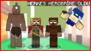 ŞEHİRDEKİ HERKES HEROBRİNE OLDU! 😱 - Minecraft