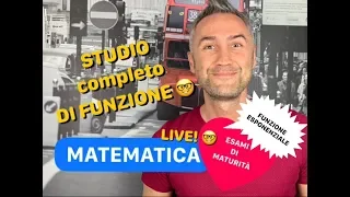 STUDIO DI FUNZIONE, funzione esponenziale, esami di maturità, analisi matematica 1, esami di stato