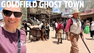 TRAINS, MINES & WILD WEST GUN FIGHTS | Goldfield Ghost Town | Arizona Adventures | Solo Vanlife