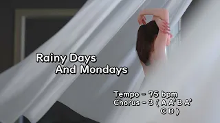 Rainy Days And Mondays  ( 🎷 Bb ) Melody & Solo