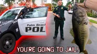 COPS CALLED on Fisherman by CRAZY NEIGHBOR! *HEATED*