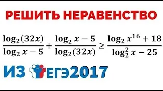 Сможешь решить неравенство? Из ЕГЭ 2017