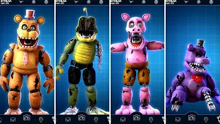 FNAF AR Withered Mediocre Melody Animatronics Jumpscare & Workshop Animations