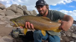 Catching TROPHY Springtime Trout at a Mountain Lake!!