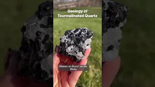 #Geology of Tourmalinated Quartz #crystals - combination of #clearquartz & #tourmaline