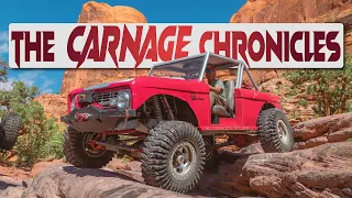 Going Downhill On Moab Rim Trail in Ford Broncos // The Carnage Chronicles EP 6