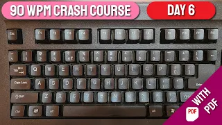 90 WPM Crash Course for English Typing - Day 6 | Free Typing Lessons | Tech Avi