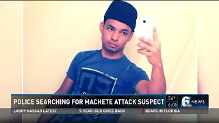 Police search for machete attack suspect