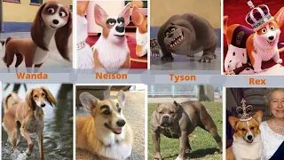 The queen's Corgi Characters in the Real life