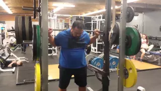 HIGA MONSTER 500 lbs x 6 reps, pause squat. No belt