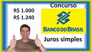 Qual é a taxa de juros simples utilizada por uma aplicação para tornar um capital inicial de R$1.000