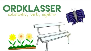 Ordklasser: Substantiv, verb, adjektiv