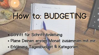 BUDGETING - Schritt für Schritt Anleitung | How to Budgeting by BudgetWings