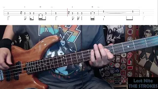 Last Nite by The Strokes - Bass Cover with Tabs Play-Along