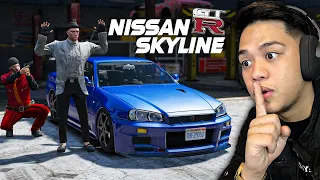 Stealing a "Nissan GT-R Skyline" sa GTA 5! (Intense Chase)