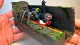 TUTORIAL como hacer TREN THOMAS creepy en plastilina,porcelana fría,arcilla polimérica