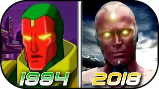 EVOLUTION of VISION in Movies Cartoons TV (1994-2018) Vision death scene Avengers Infinity War 2018