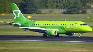 S7 Airlines Embraer 170 (New Livery) [VQ-BYB] Landing at Berlin Tegel Airport (TXL) [Full HD]