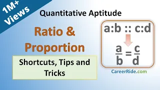 Ratio and Proportion - Shortcuts & Tricks for Placement Tests, Job Interviews & Exams