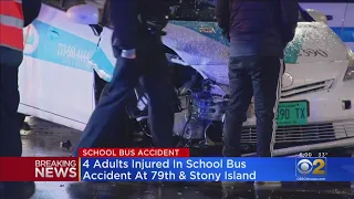 School Bus, 2 Other Vehicles Crash On Stony Island Avenue