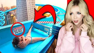 DO NOT Ride These BANNED Waterslides... (*INSANE SCARY WATERSLIDES*)