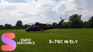 The Queen's Helicopter Flight Sikorsky S-76C++ In Ely (UK) Takeoff