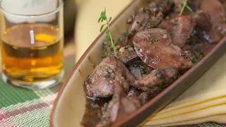 Seared  Chicken Liver with Cherry Glaze Recipe