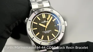 Fortis Marinemaster M-44 COSC Black Resin Bracelet