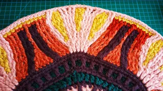 ч.11. Овальный коврик в технике overlay crochet по МК Е. Тыченко. Ряды 38-40